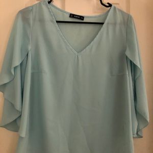 Light blue blouse